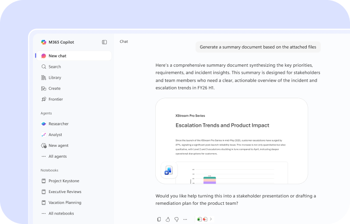 Transform raw ideas with Copilot Chat