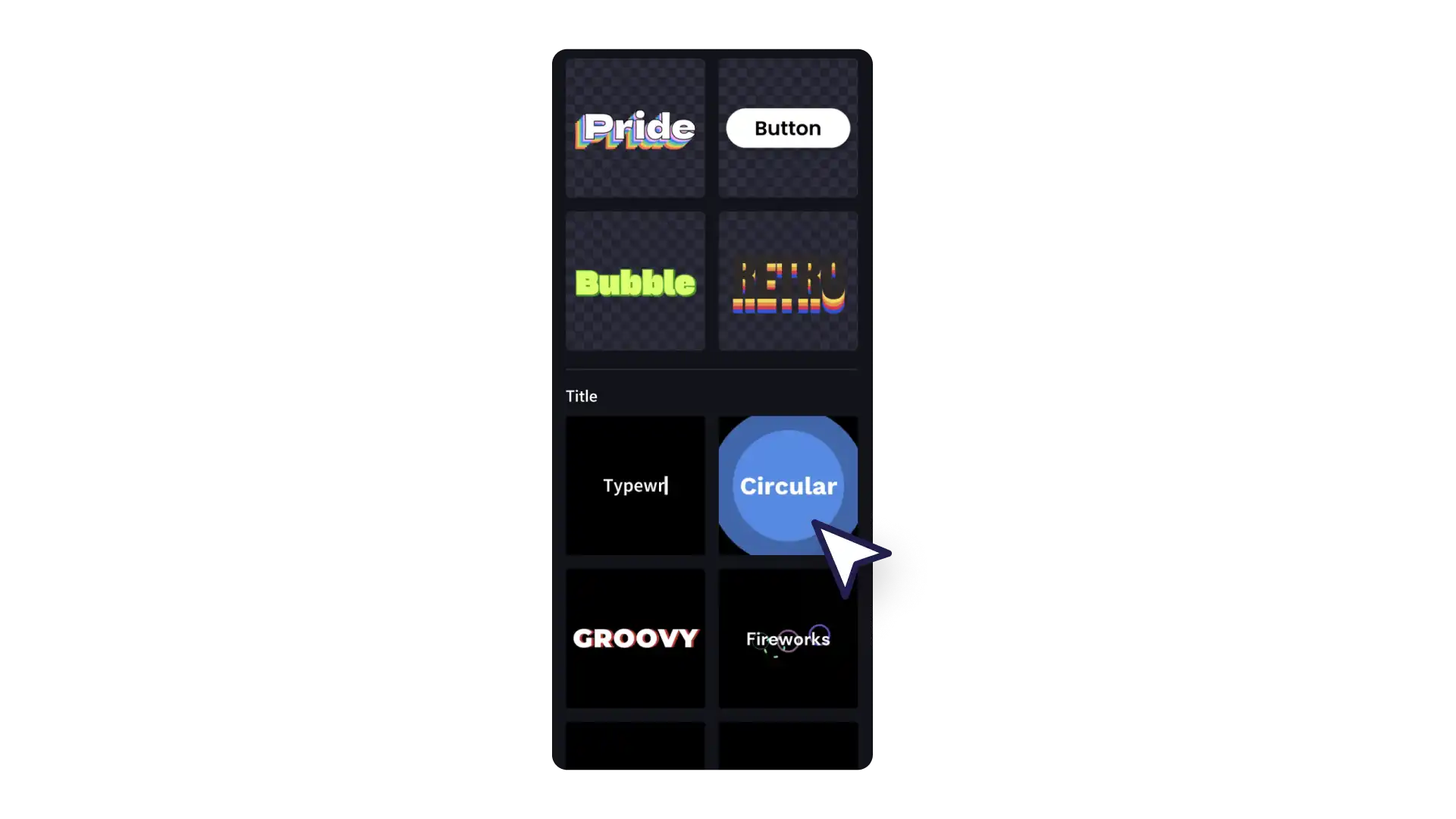 Wyświetlanie podglądu stylu tekstu w Clipchamp