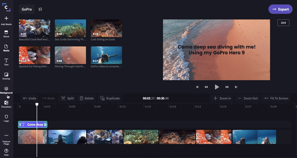 GoPro blog step 6-How to use an online GoPro video editor (Mac and PC)-Clipchamp blog