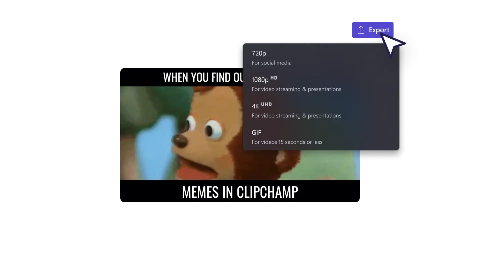 Simpan dan kongsi video meme dalam GIF 