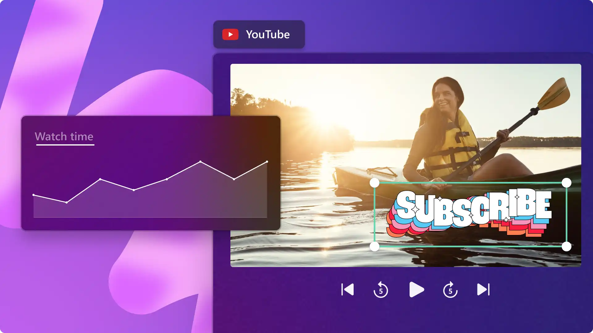YouTube бейнесінің ойнатылуын және көру уақытының графигін көрсететін визуалды көрініс