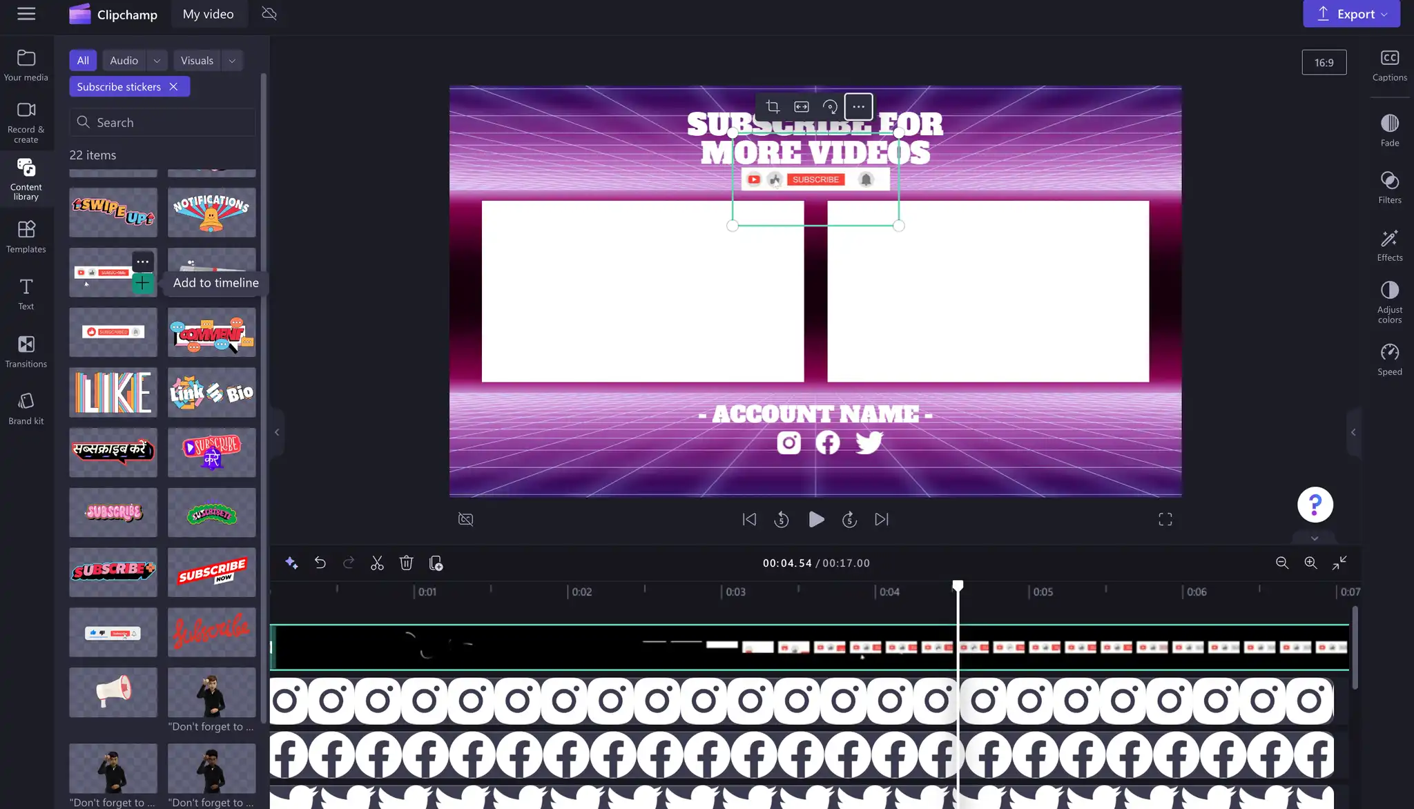 YouTube kapanışlarına çıkartmalar ekleme