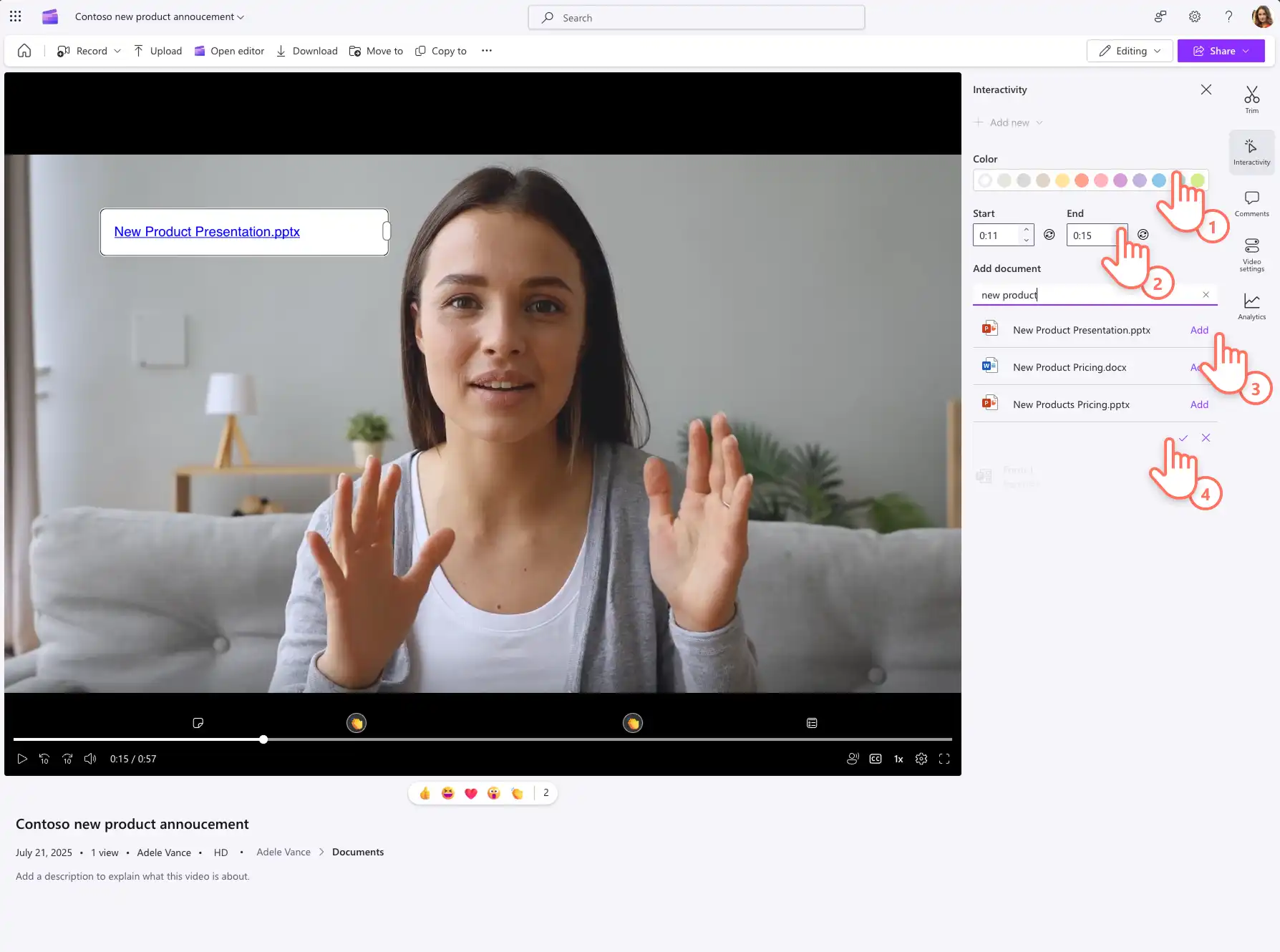 Clipchamp 콜아웃을 추가하는 이미지