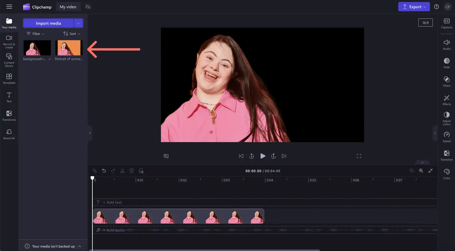 An image of a user viewing both assets in the your media tab.