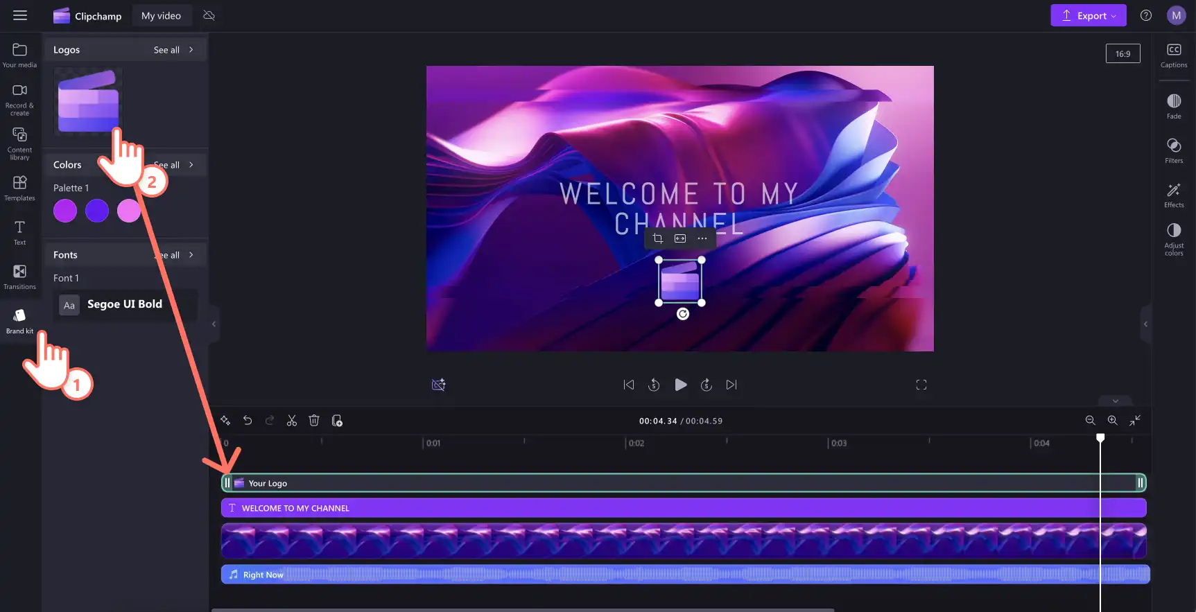 YouTube-intro – trinn 4