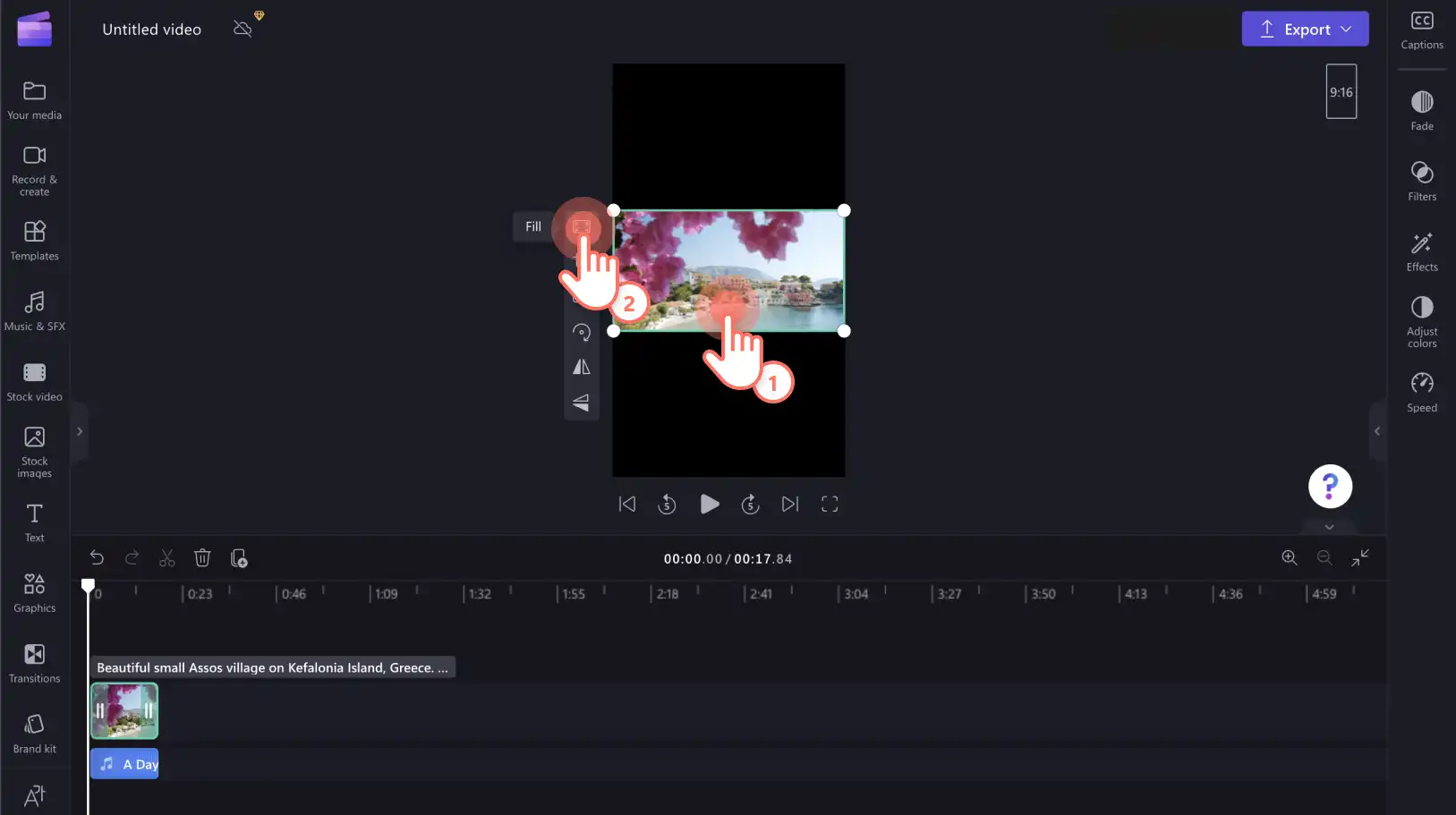 Langkah 5. Ubah ukuran video di Clipchamp