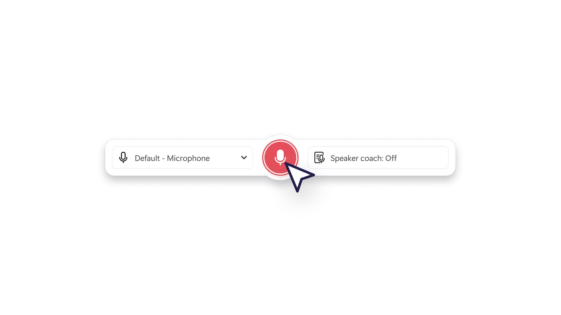 An image of a user clicking on the record button.