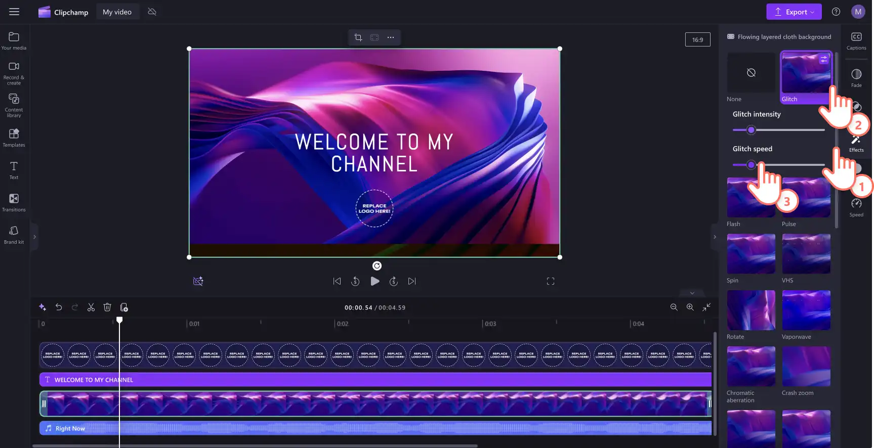 YouTube-intro – trinn 3b