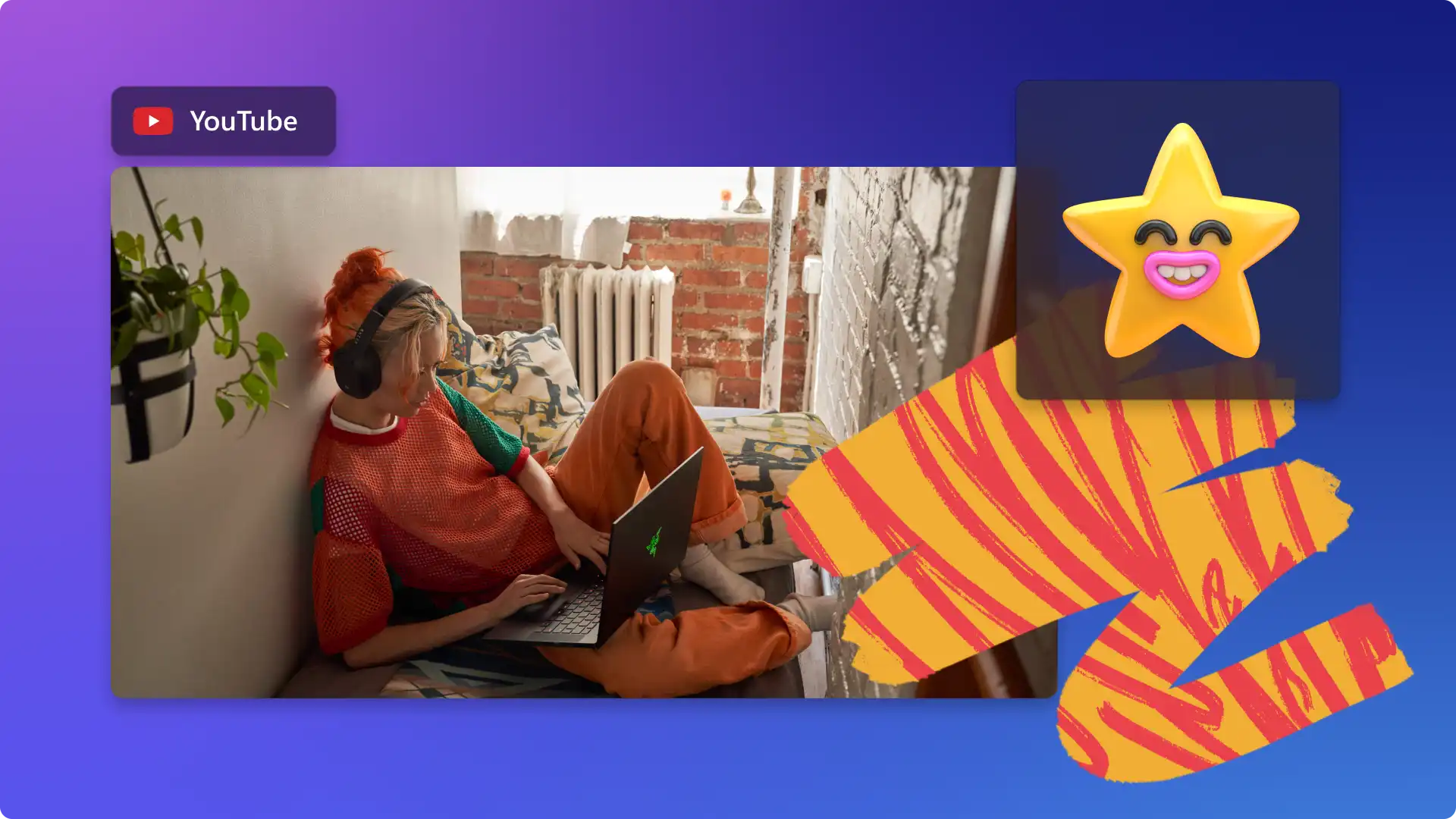 Kuva nuoresta luojasta selaamassa kannettavaa tietokonettaan. 