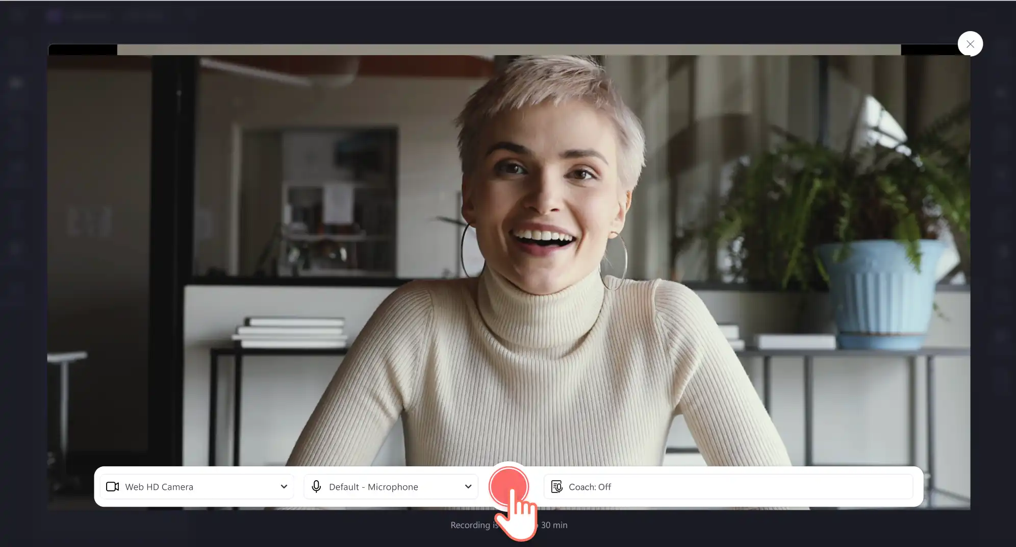 Semak rakaman kamera web dalam Clipchamp