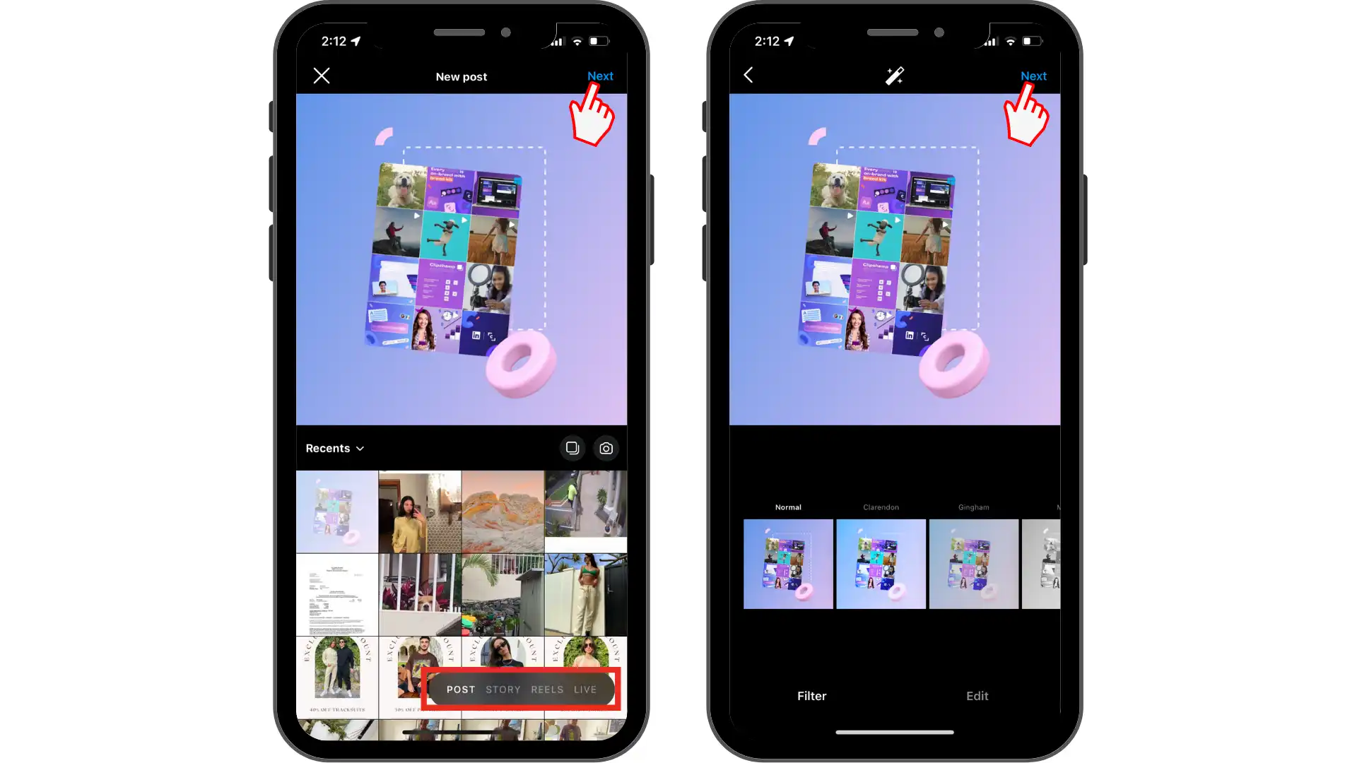 Langkah 2. Pilih imej atau video anda