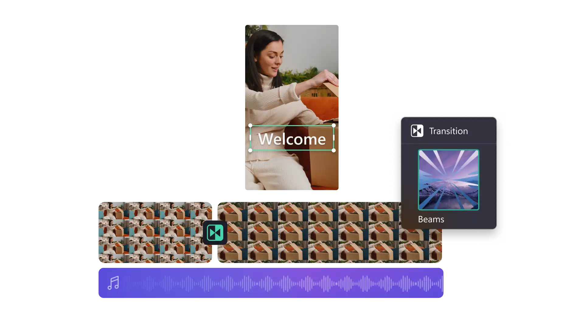 Clipchamp metin, geçiş, efekt ve müzik ekleme