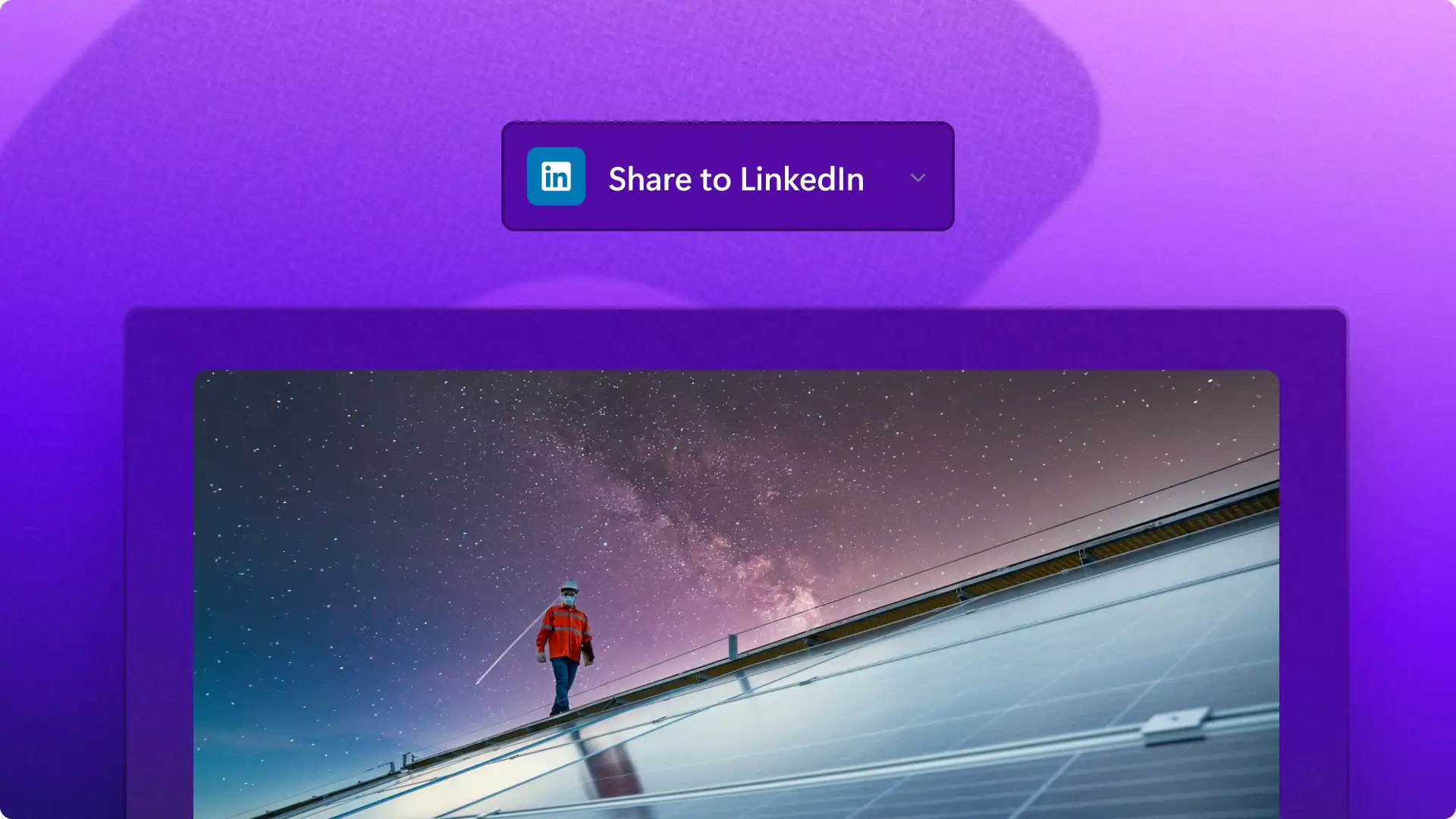 Clipchamp нобайымен LinkedIn интерграциясы.