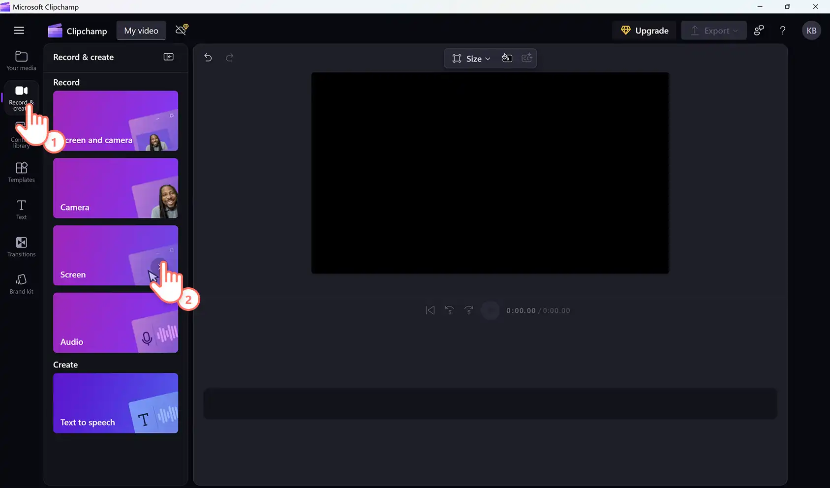 Gambar pengguna yang mengeklik tab layar.