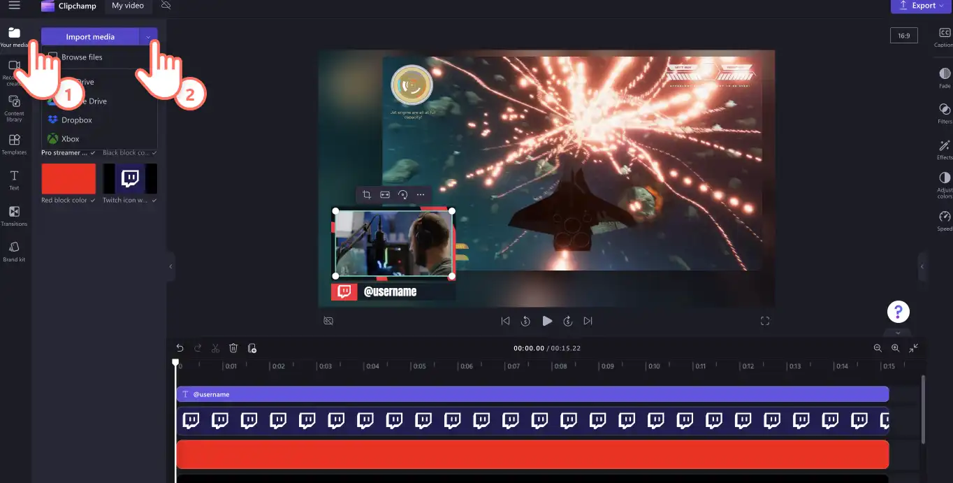 gaming reaction video - step 2
