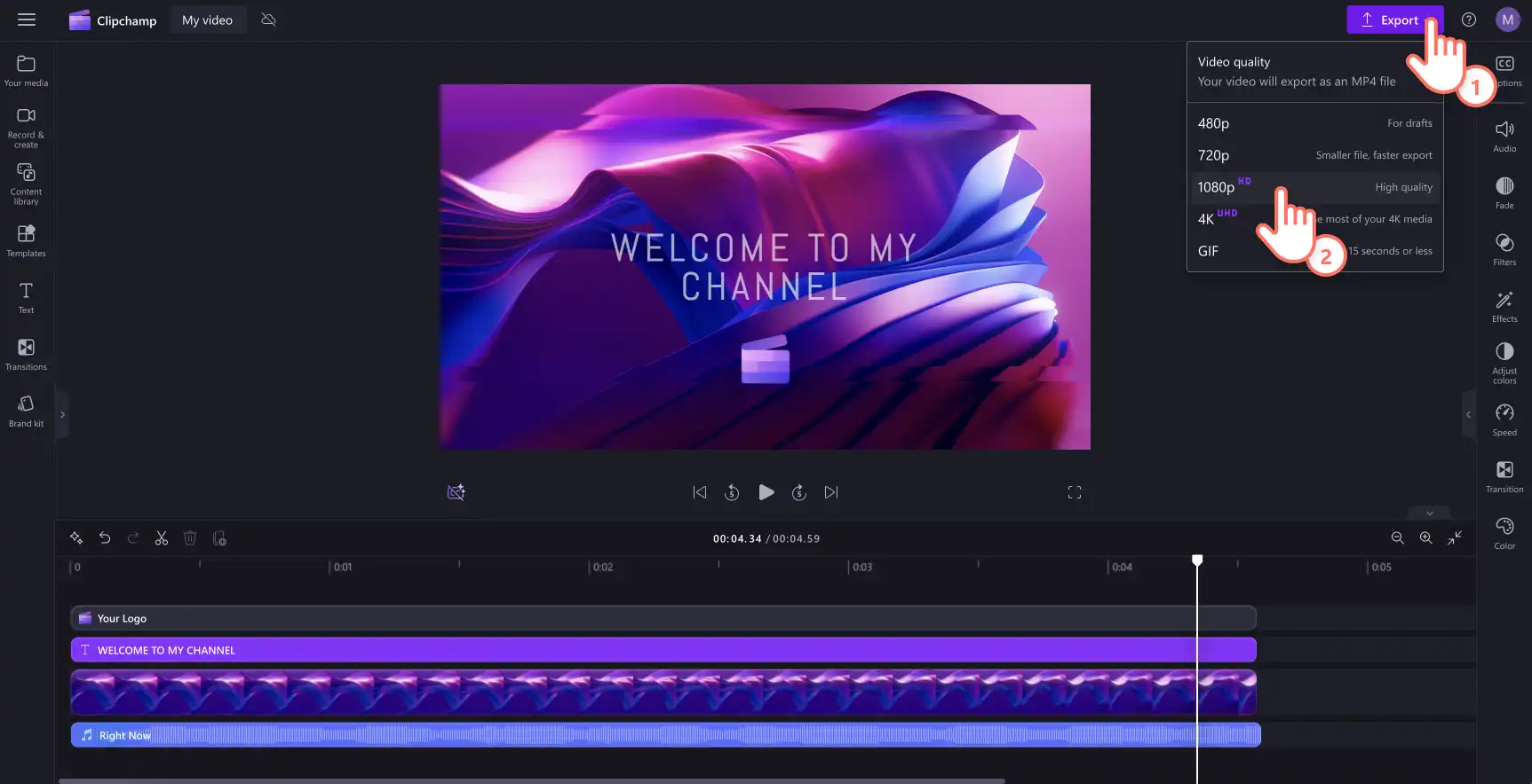 YouTube-intro – trinn 5