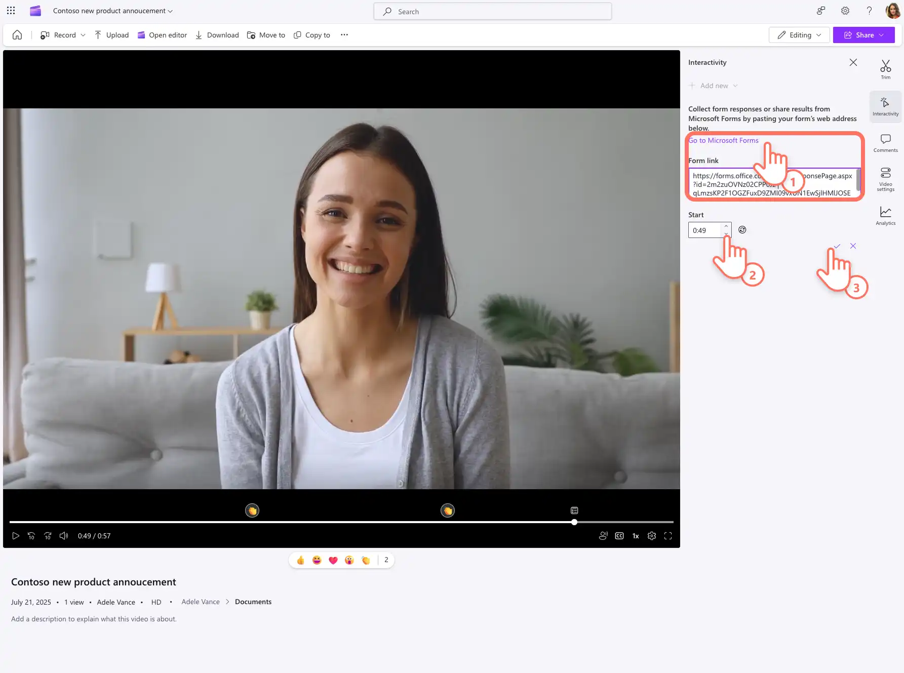 Clipchamp 양식 추가 이미지