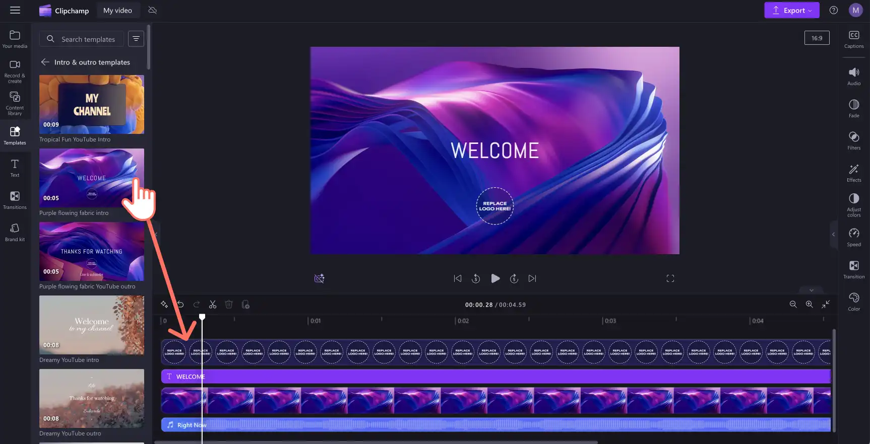 YouTube-intro – trinn 1b