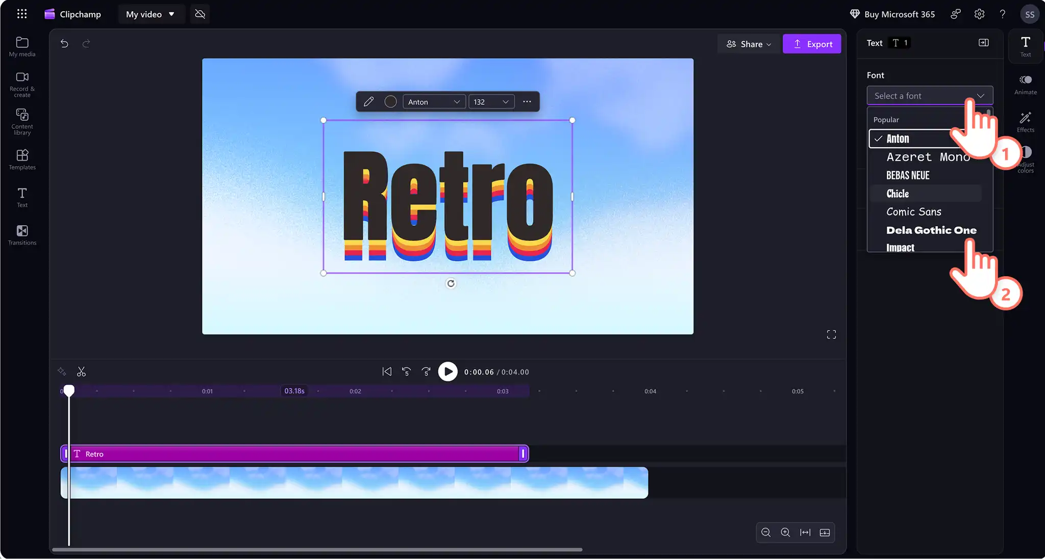 Un usuario editando el estilo de fuente