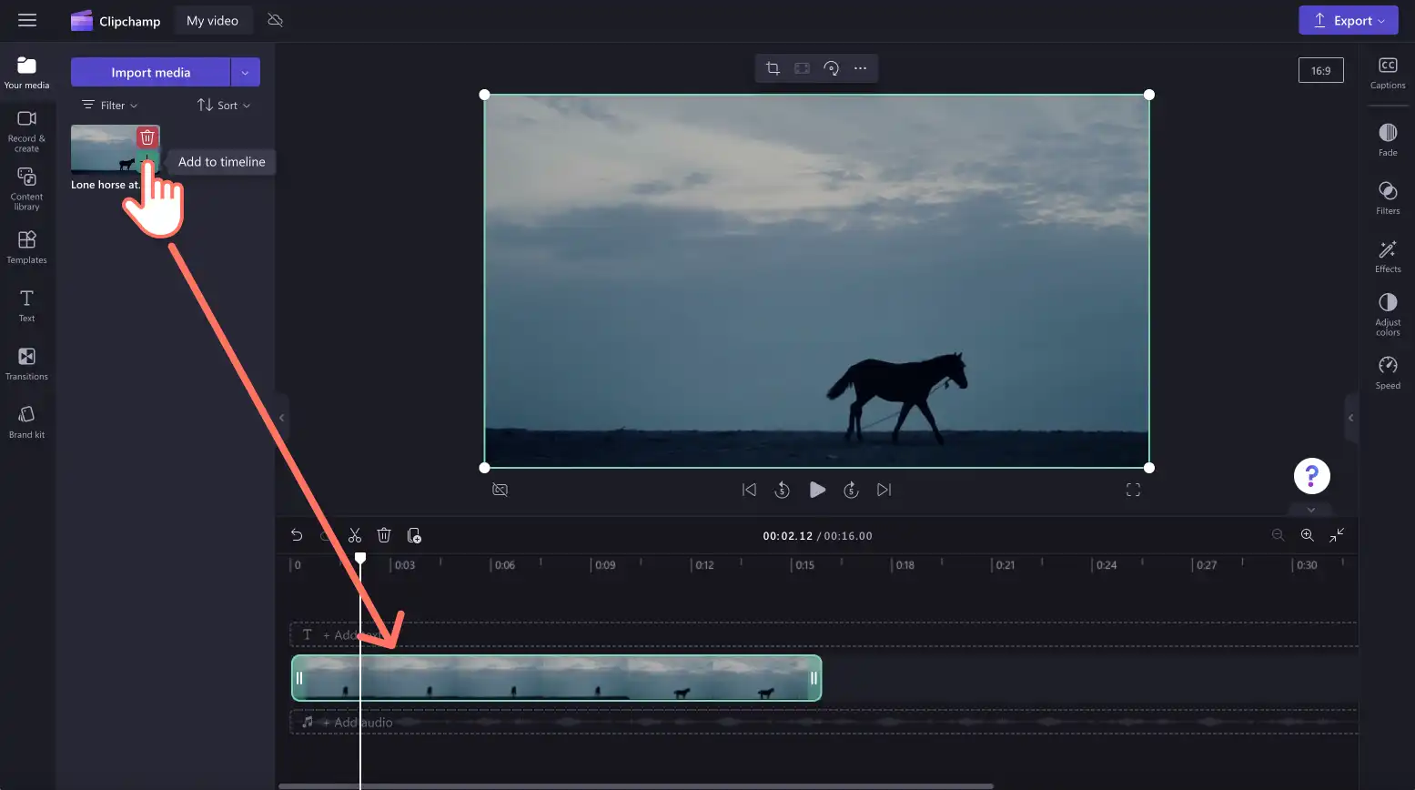 Zaman çizelgesine video ekleyen bir kullanıcının resmi. 
