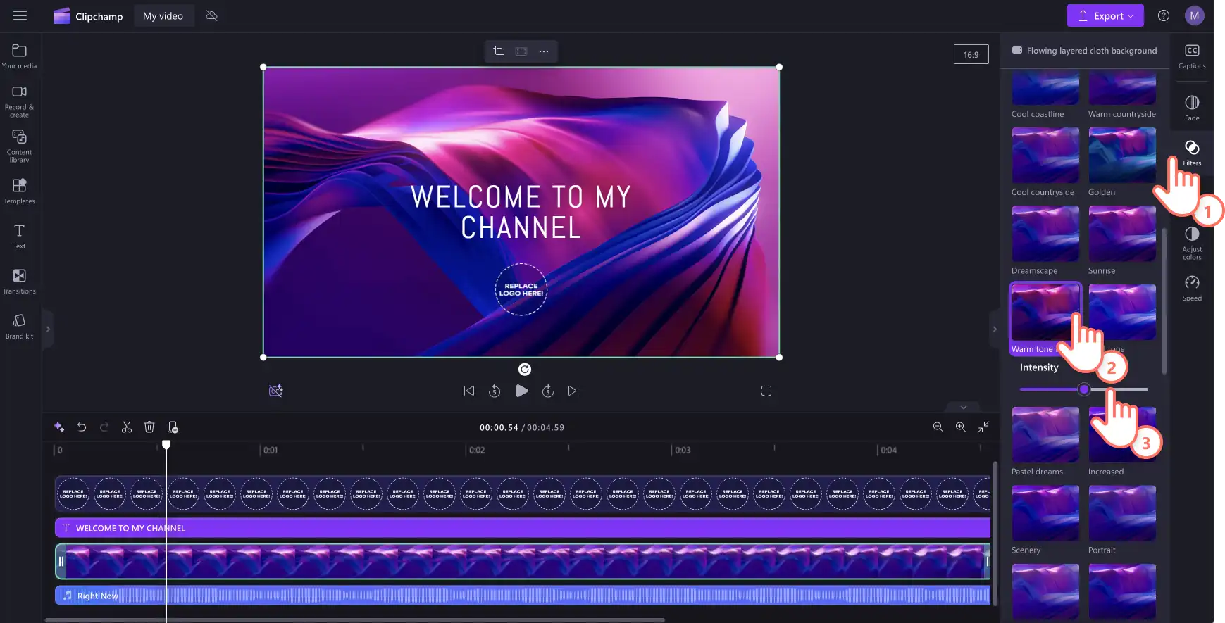 YouTube-intro – trinn 3