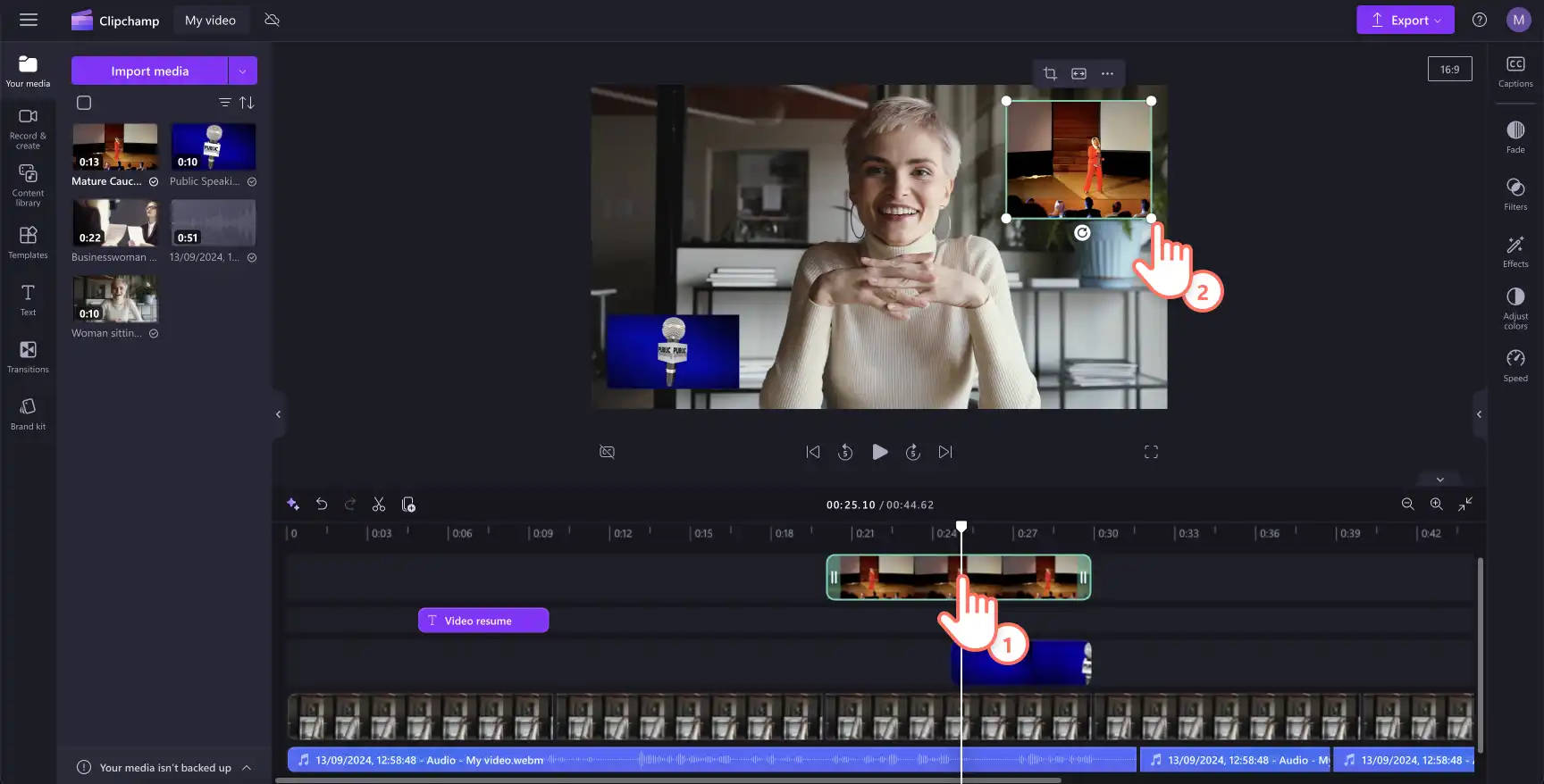 Menambah tindihan video ke rakaman kamera web