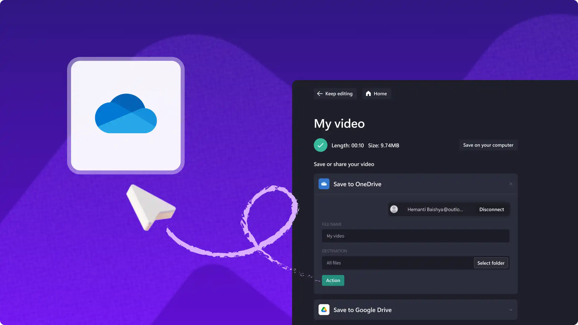 Hero OneDrive Clipchamp