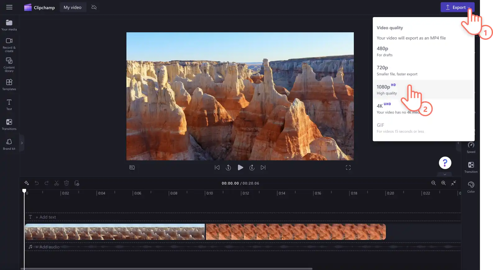 Obraz przedstawiający użytkownika zapisującego wideo w rozdzielczości 1080p.