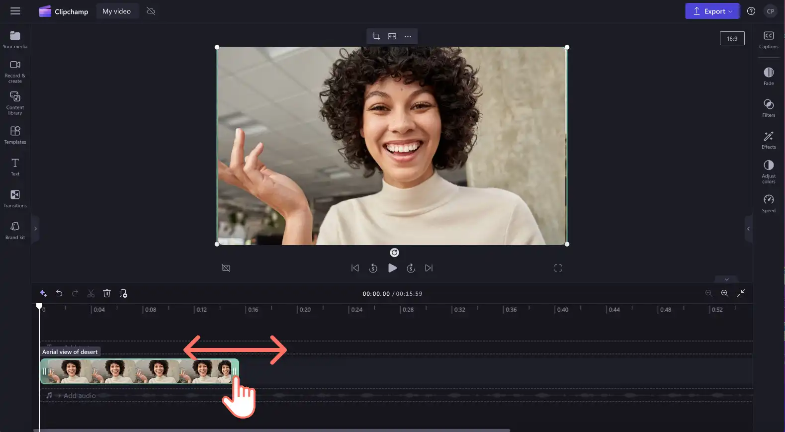 Sådan trimmes et videoklip i Clipchamp