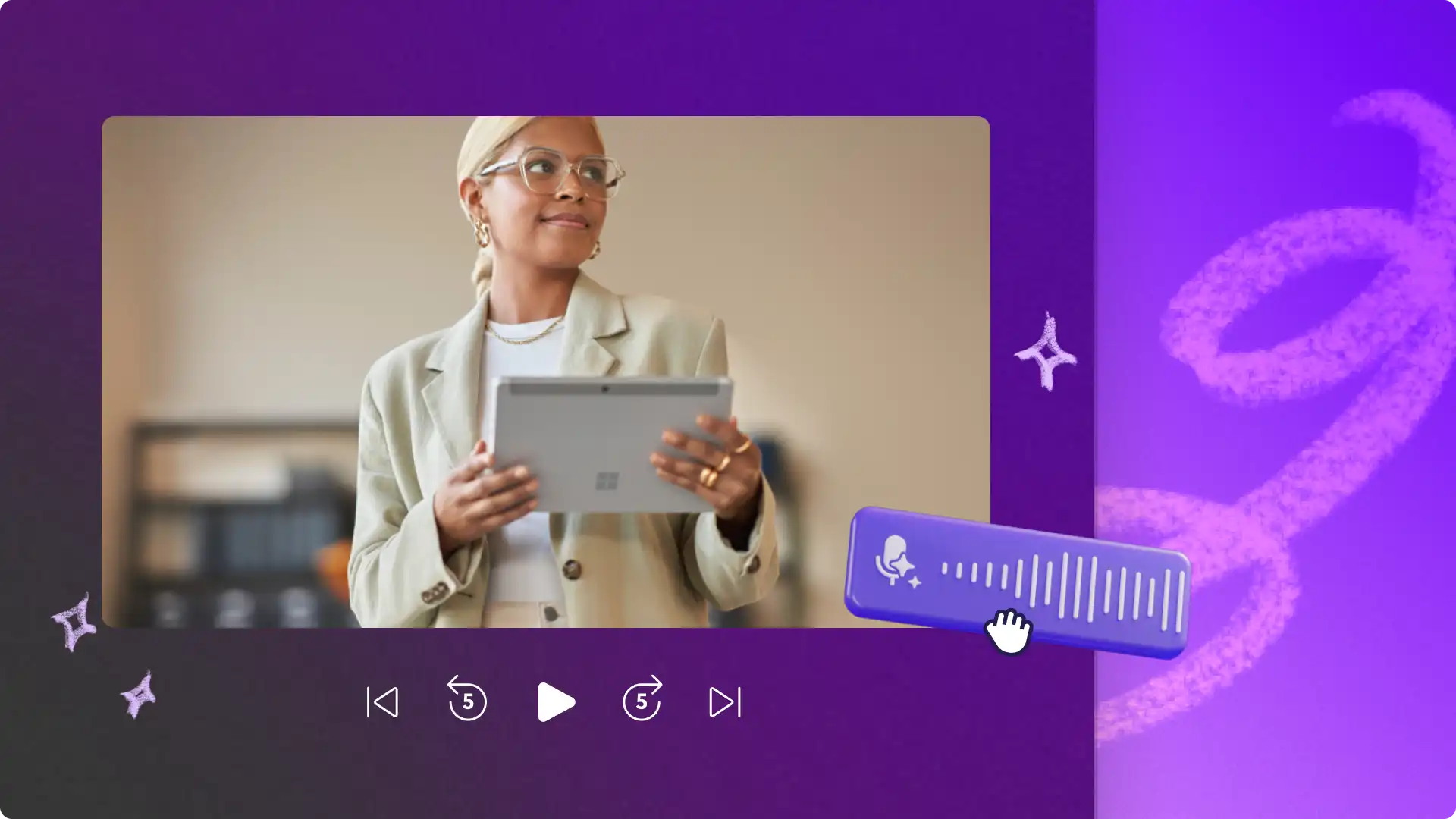 Ein Benutzer erstellt ein Diashow-Video in Clipchamp.