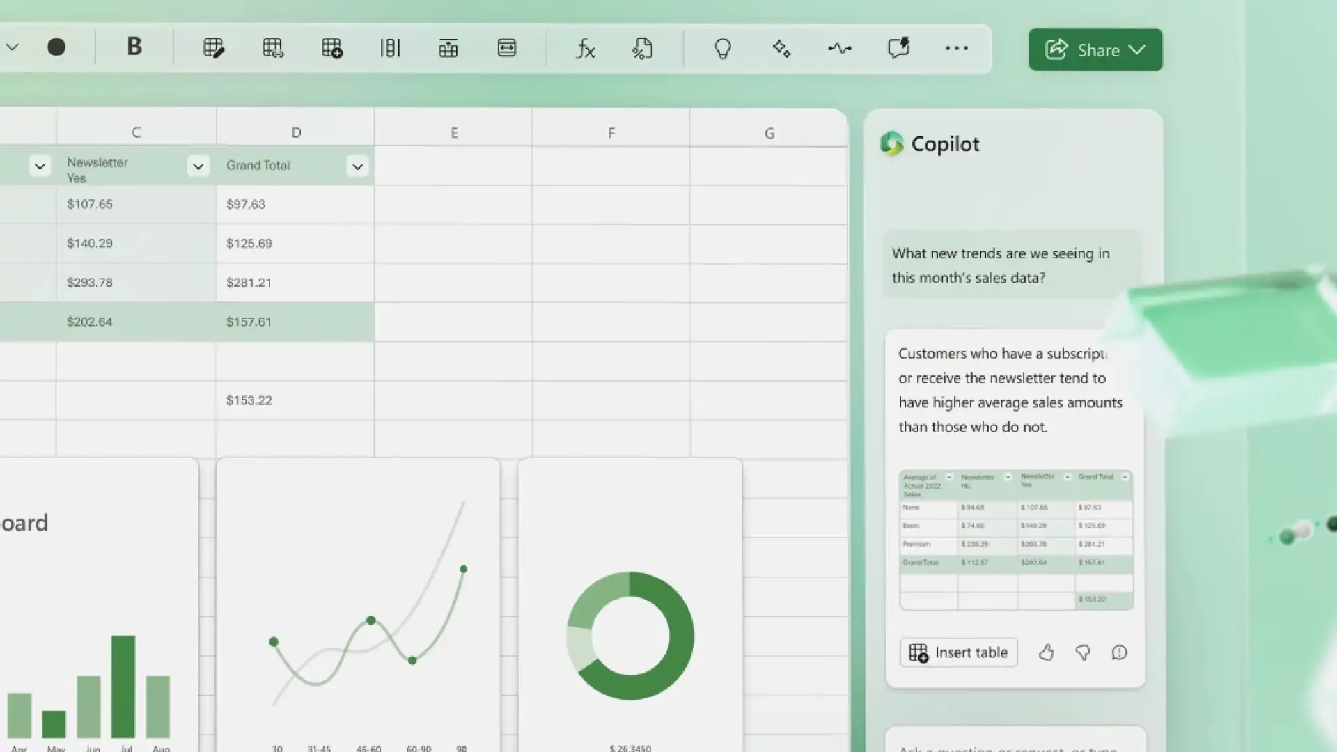 Abstract of Excel spreadsheet.