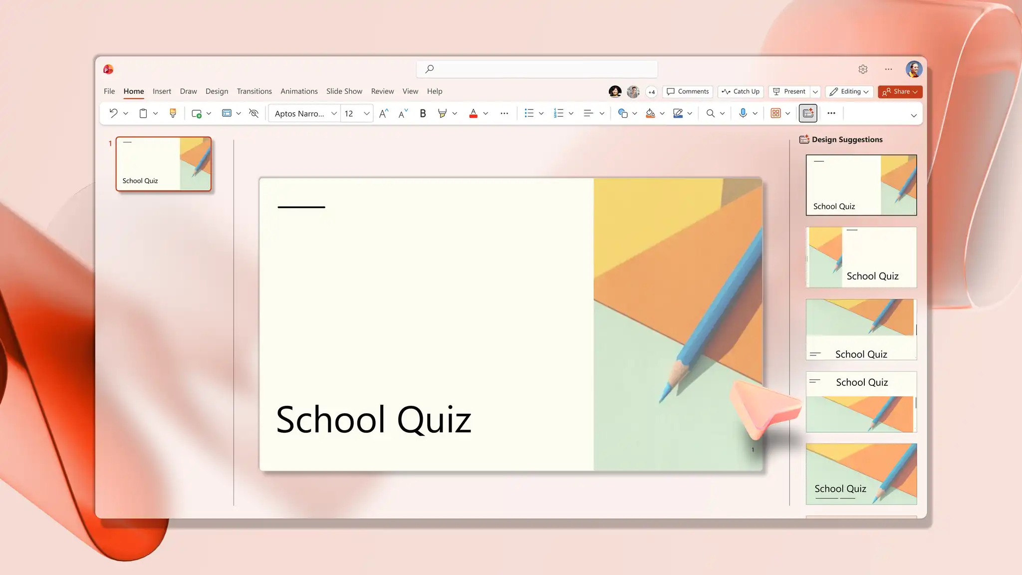 Continuare a divertirsi con un test in Microsoft PowerPoint. 