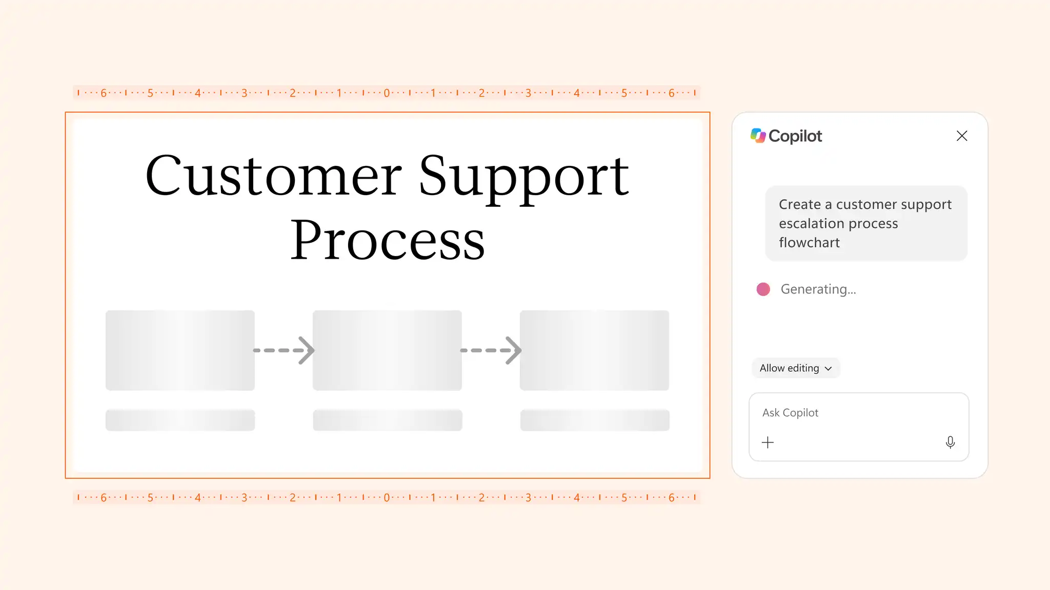 Create a flowchart with Microsoft Copilot in PowerPoint.