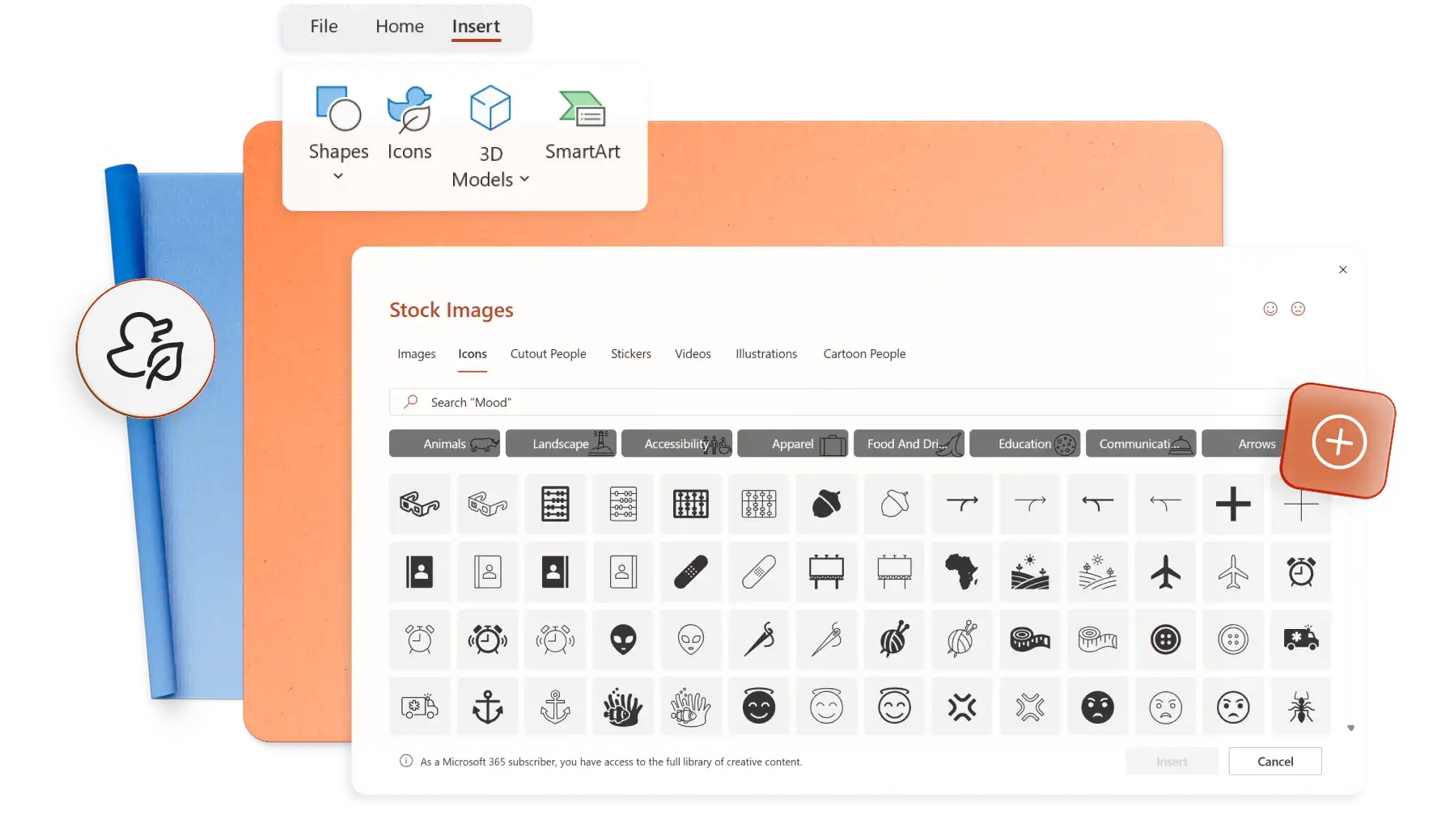 Pictogrammen toevoegen aan presentaties in Microsoft PowerPoint