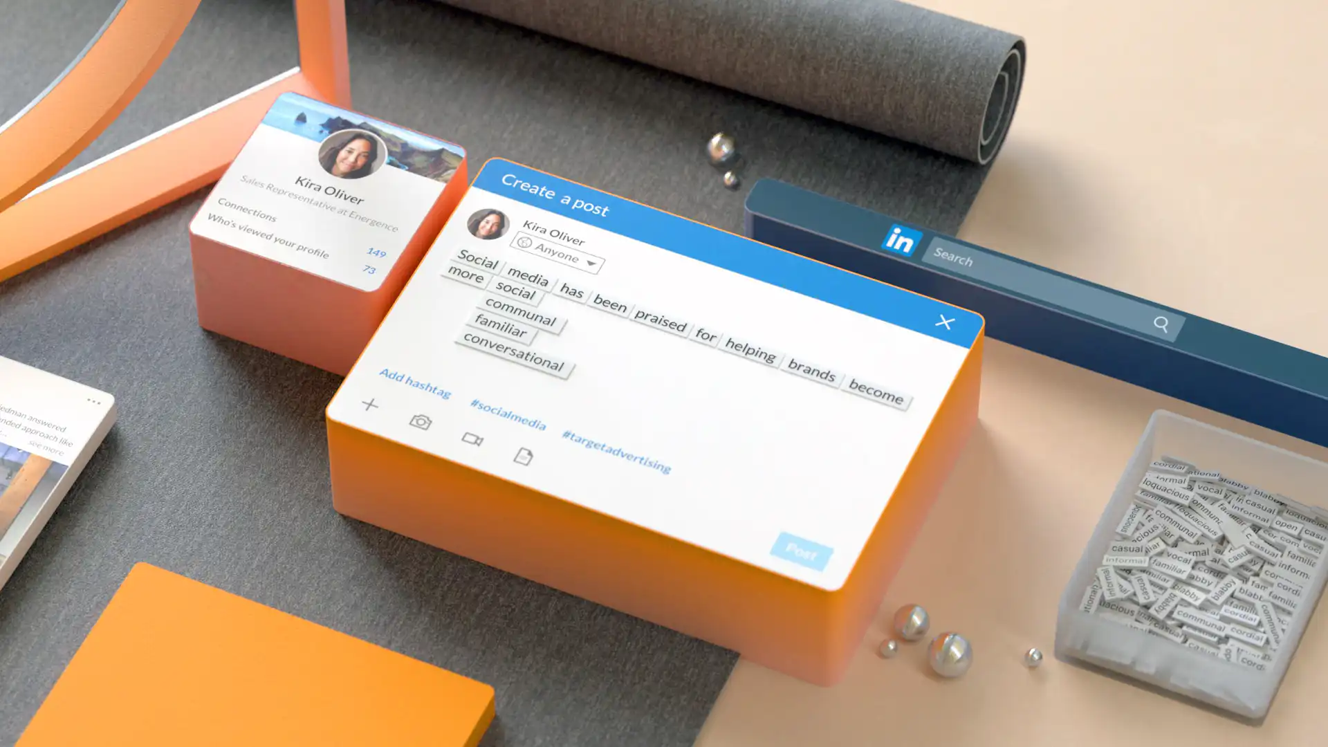 Visuel abstrait LinkedIn. 