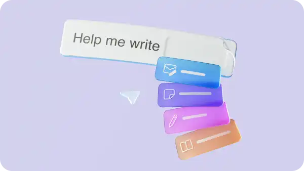 Icon representation of AI drafting